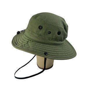 VTG L.L. Bean Boonie Hat Olive Green Hiking Camping Outdoors cotton